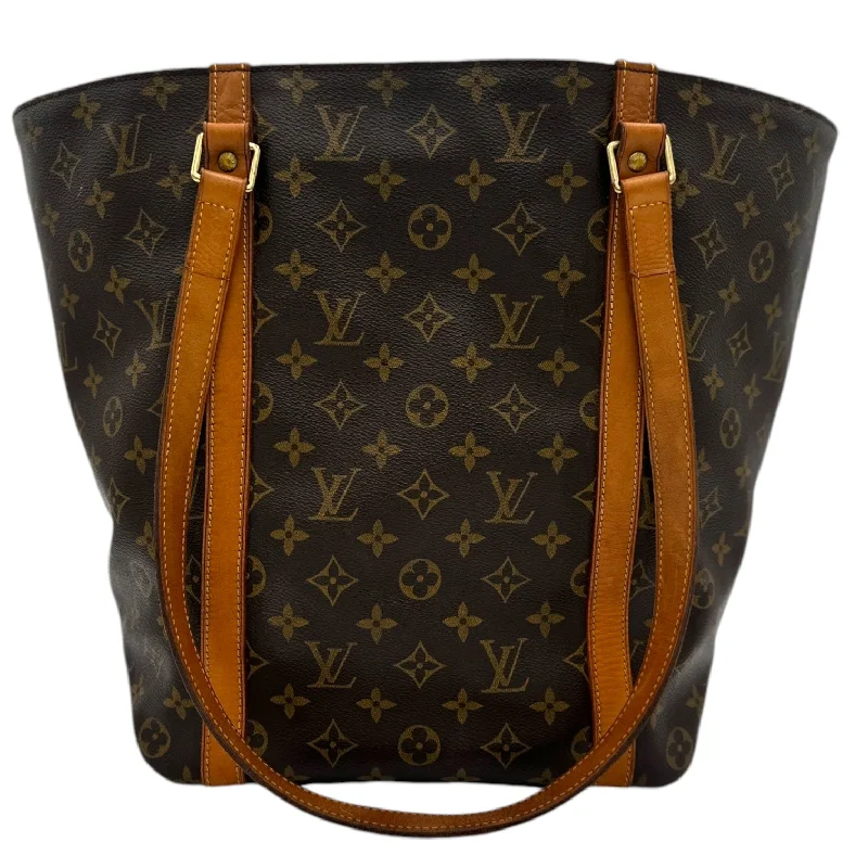 Ladies Louis Vuitton shoulder bags with a wide - width strap for comfortLOUIS VUITTON Monogram Sac Shopping Tote