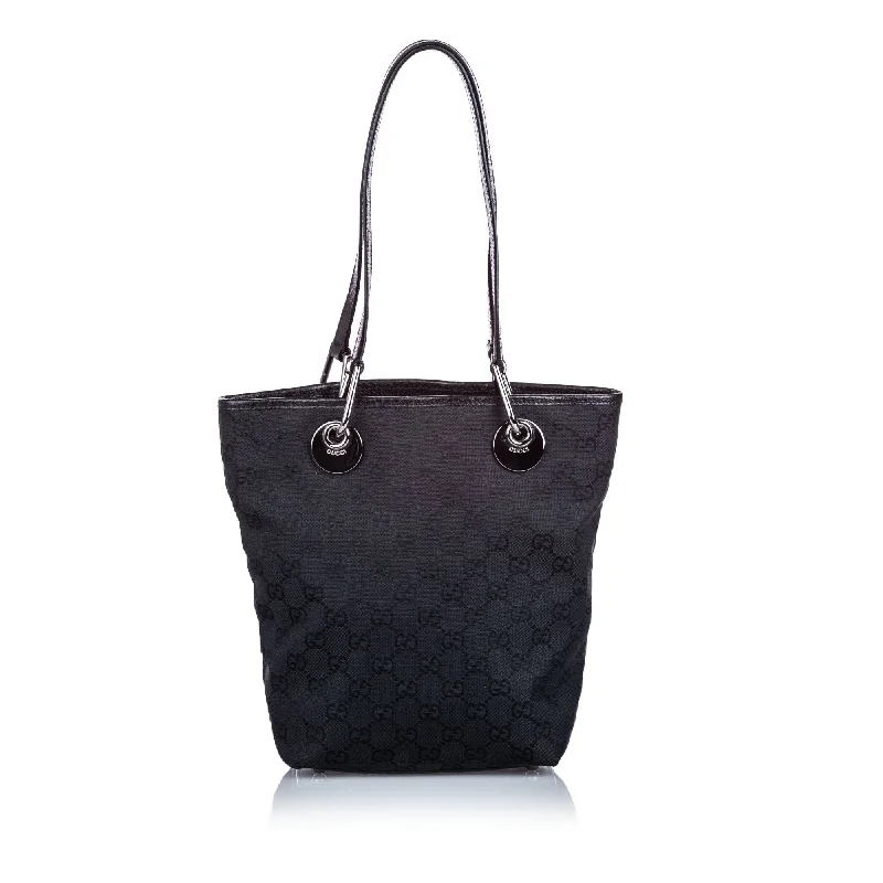 Designer bags for womenGucci Black Canvas Fabric GG Eclipse Tote Bag Italy