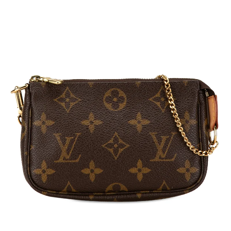 Sustainable fashion bagsBrown Louis Vuitton Monogram Mini Pochette Accessoires Handbag