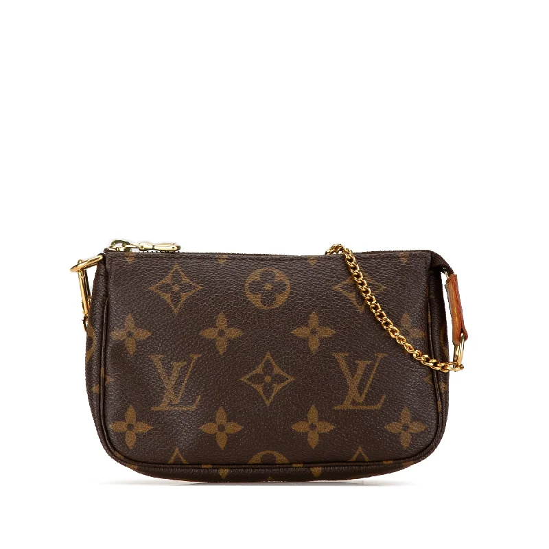 Trendy transparent PVC bagsBrown Louis Vuitton Monogram Mini Pochette Accessoires Handbag