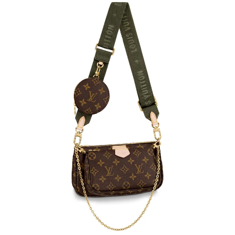 Louis Vuitton tote bags with a water - resistant coating for outdoor useLouis Vuitton Multi Pochette Khaki Strap