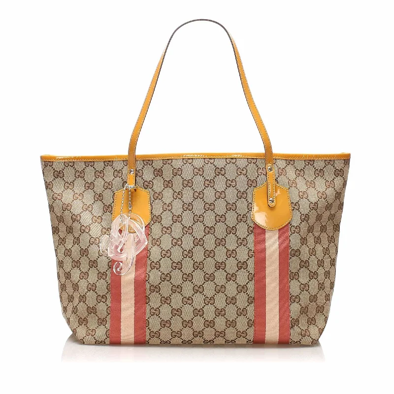 Vintage-inspired handbagsGucci GG Canvas Tote Bag (SHG-11423)