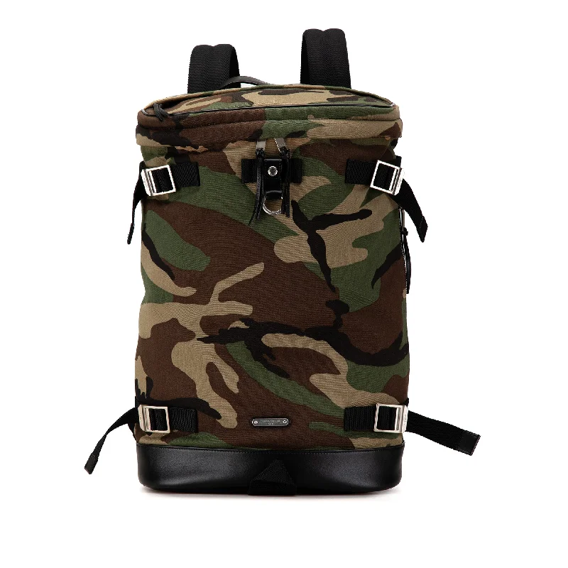 Trendy transparent PVC bagsBrown Saint Laurent Canvas Camouflage Race Rivington Backpack