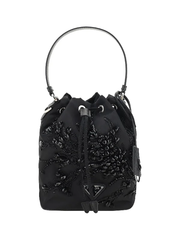 Prada Cahier bags with a detachable shoulder strap for versatile carryingPrada Women Bucket Bag