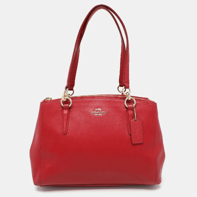 Luxury handbags 2025Red Leather Christie Top Zip Satchel