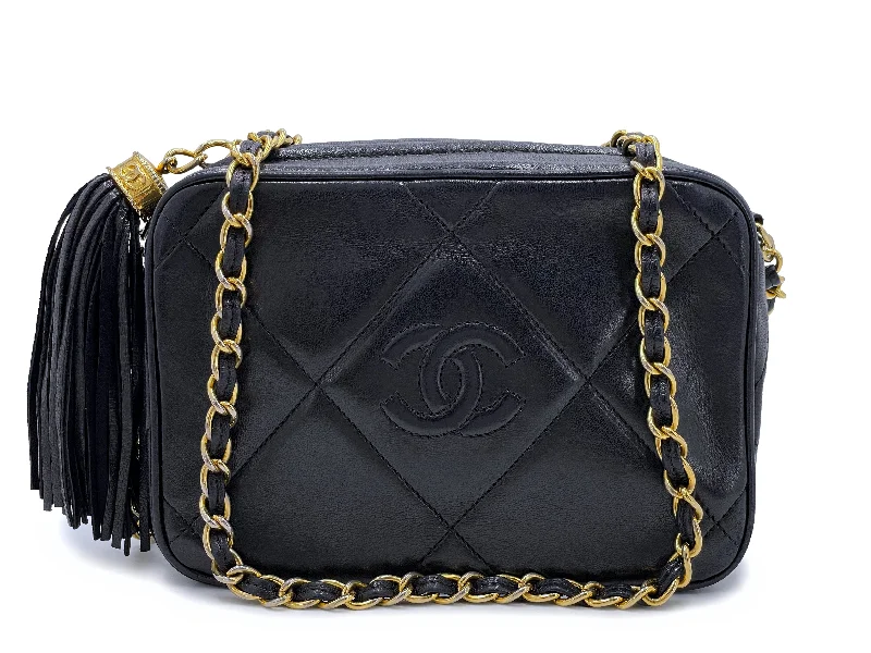 Chanel Black Handbag for Business MeetingsChanel Vintage Mini Camera Case Bag 1987 24k GHW Black Lambskin SUY