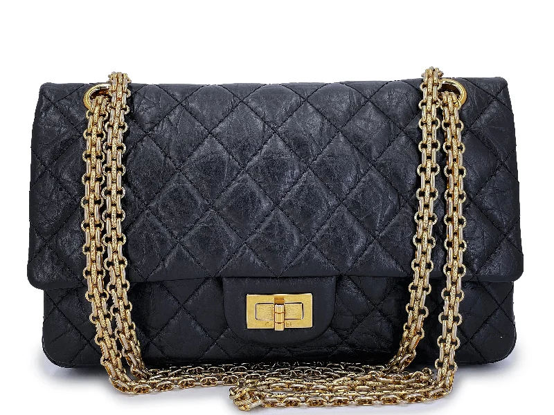 Chanel bags with intricate metal hardwareChanel Reissue Flap Bag Small 2.55 Pristine 225 Black GHW