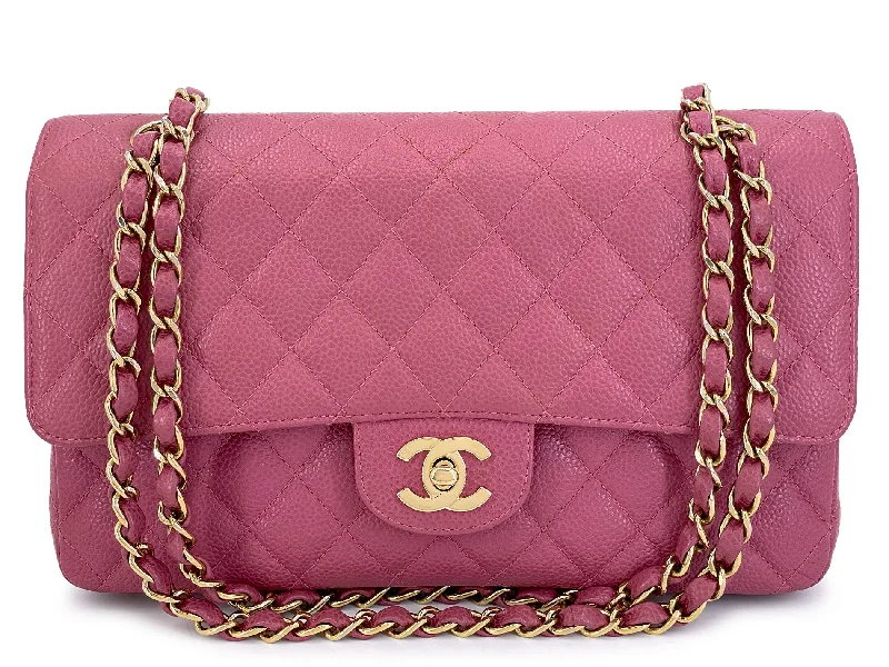 Chanel bags for women with a taste for high fashionChanel 2004 Vintage Dark Pink Caviar Medium Classic Double Flap Bag 24k GHW 0PB