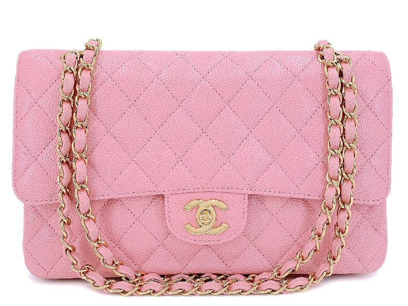 Chanel All - Match Handbag for Versatile StylingChanel 2005 Vintage Pink Sakura Caviar Medium Classic Double Flap Bag 24k GHW BPI