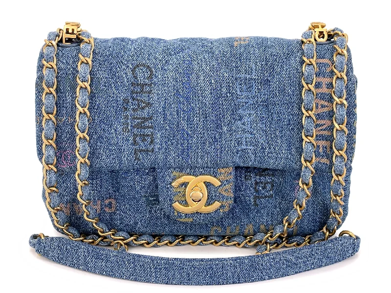 Chanel leather bags for everydChanel Blue Denim Mood Rectangular Mini Flap Bag GHW 00Q