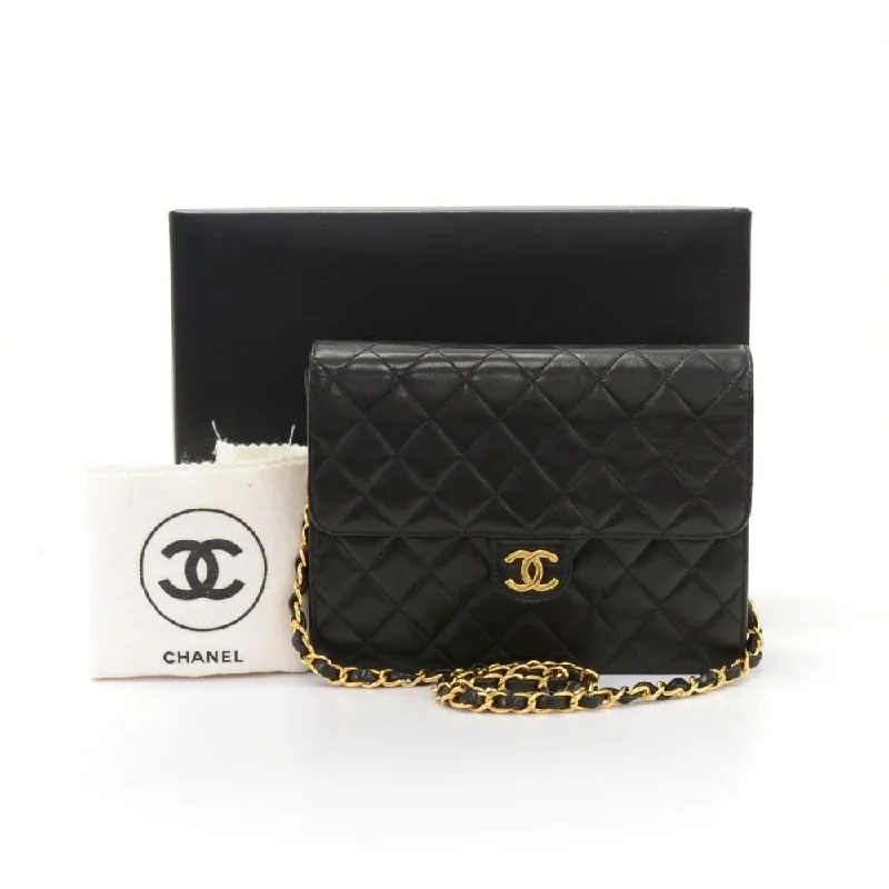 Chanel bags with intricate metal hardwareQuilted Lambskin Leather Bag