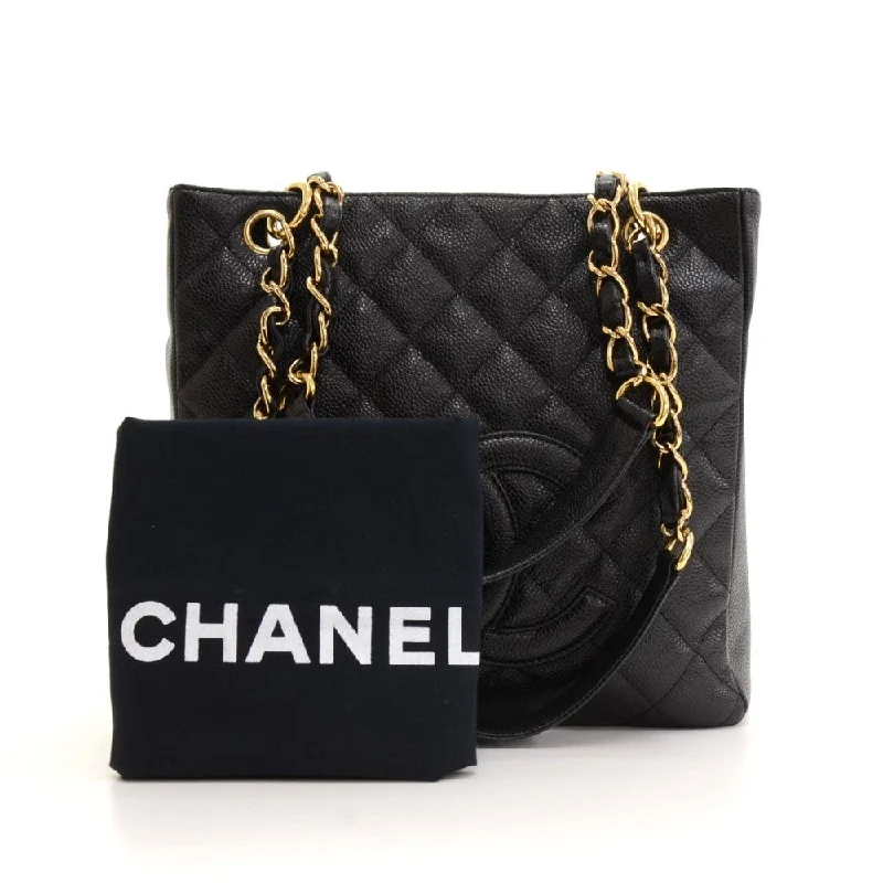 Chanel Colorful Handbag for Spring OutfitsPetite Shopping Tote Quilted Caviar Leather Shoulder Bag