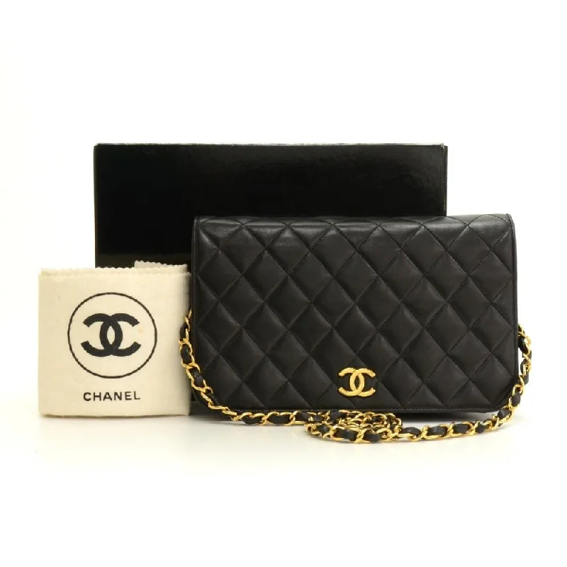 Chanel bags with leather and tweed combinationsQuilted Lambskin Leather Shoulder Bag