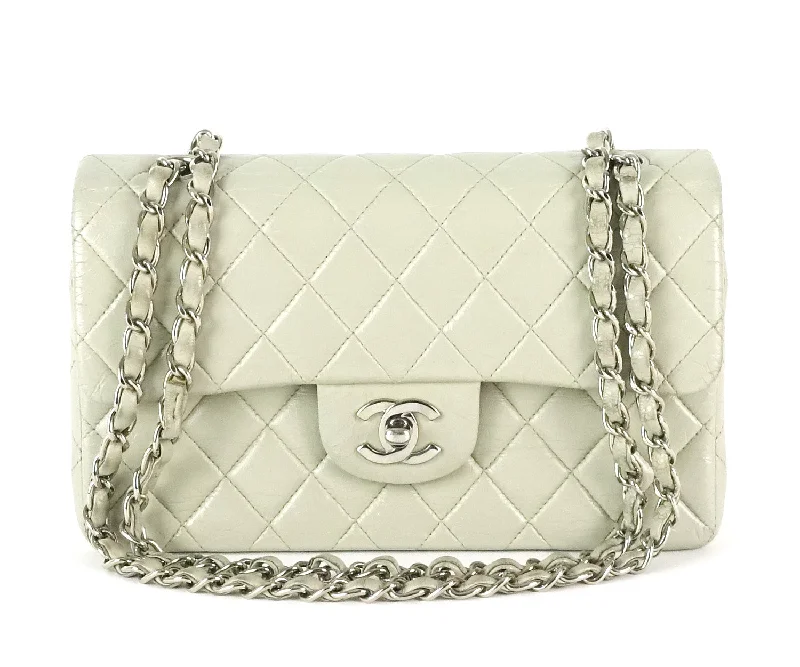 Chanel bags with chain and leather strap combinationsDouble Flap Glazed Calfskin Leather Shoulder Bag