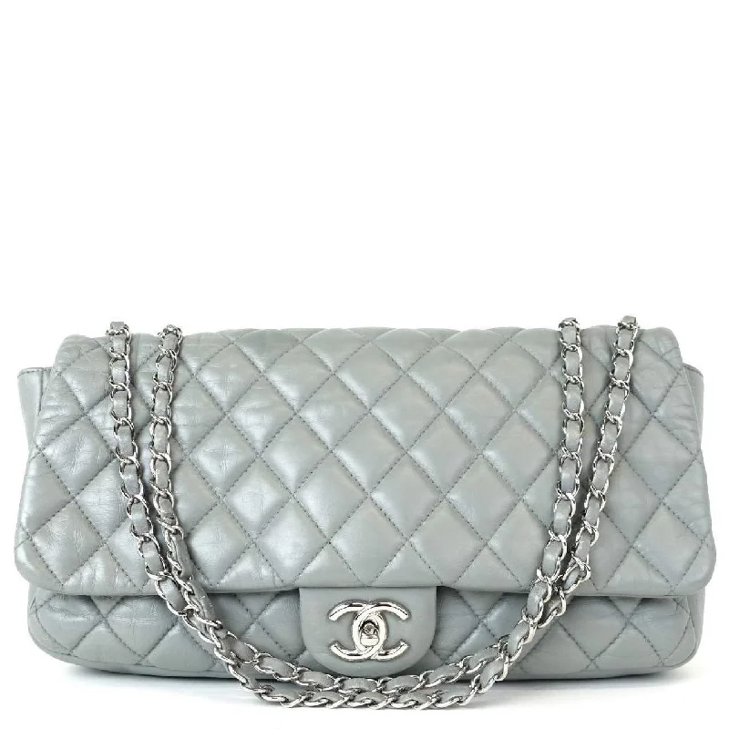 Chanel All - Match Handbag for Versatile StylingCoco Rain Flap Jumbo Lambskin Leather Bag