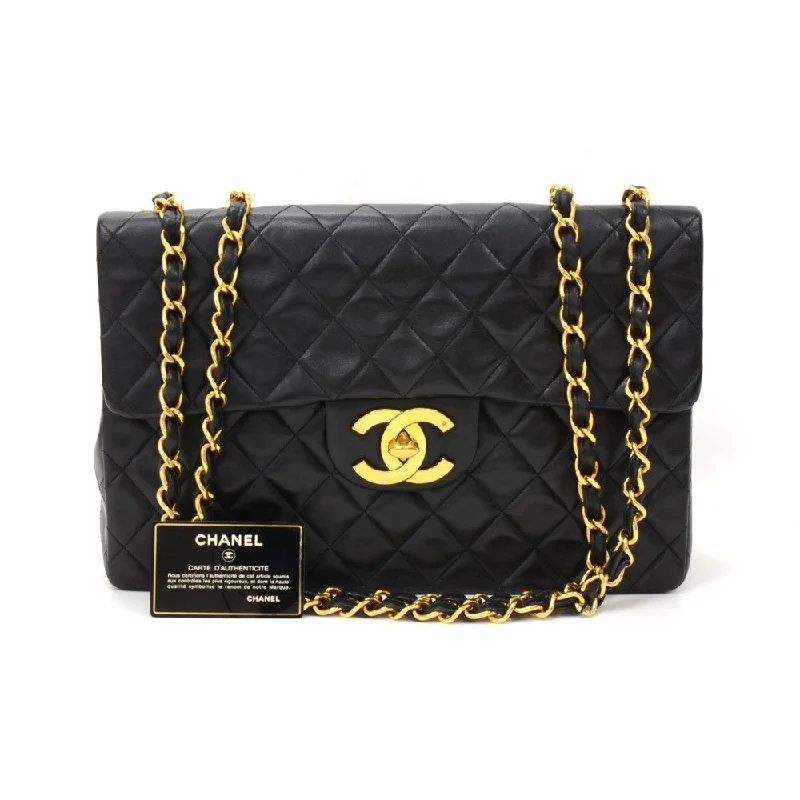 Chanel bags for the minimalist fashionMaxi Quilted Lambskin Leather Shoulder Bag