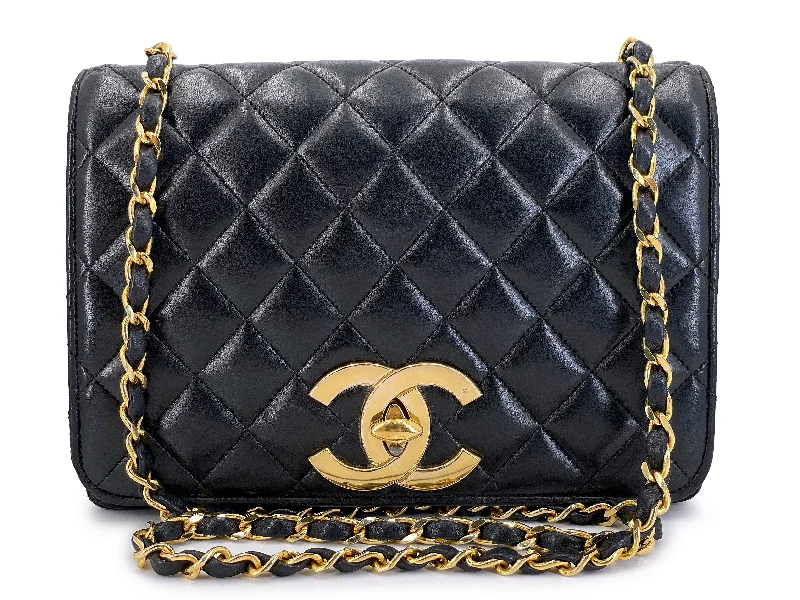 Chanel bags available at online luxury retaileChanel Vintage Black Oversized CC Full Flap Bag 24k GHW KOH