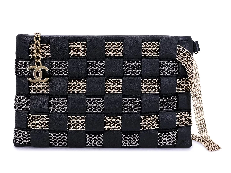 Chanel bags for those who value investment piecesChanel Vintage Woven Clutch Bag Evening 24k GHW 2006 24k GHW WG1