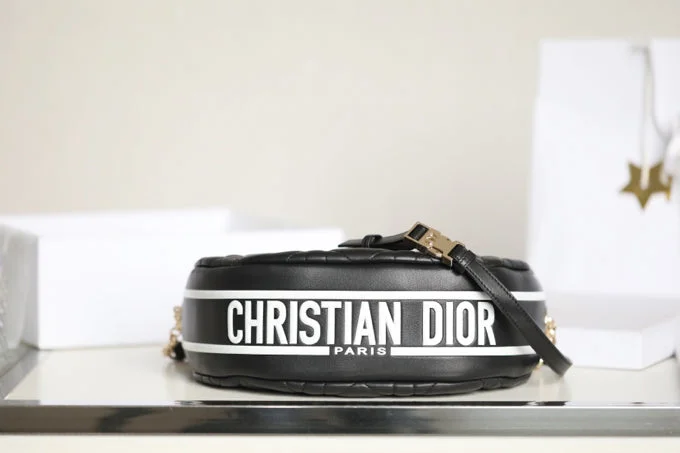 Christian Dior tote bags with a printed Dior logo on the frontChristian Dior Small Vibe Hobo Bag