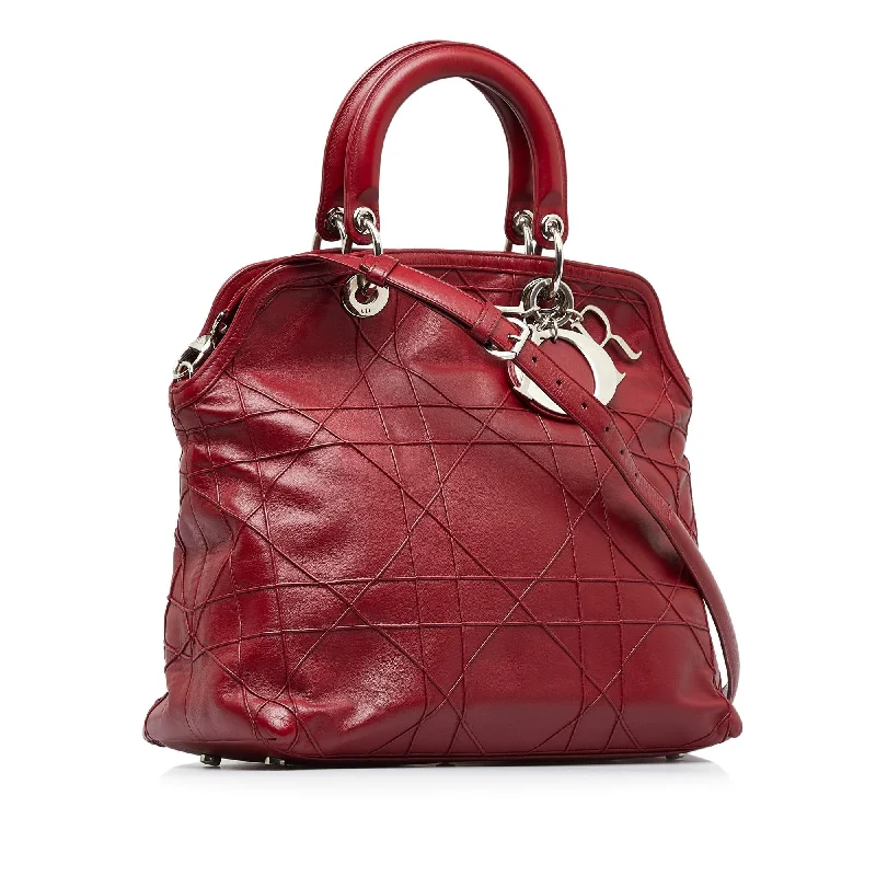 Christian Dior tote bags with a double - handle and shoulder - strap optionDior Cannage Polochon Granville (CV3JdJ)