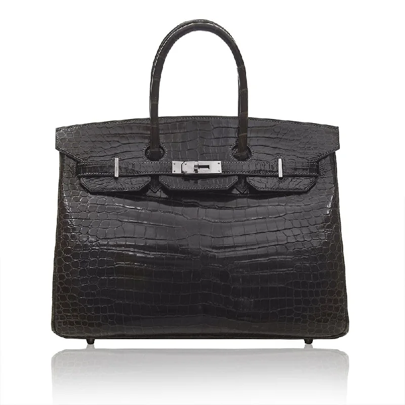 Gris Elephant 35cm Birkin Bag