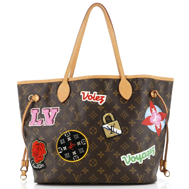 Affordable luxury bags Neverfull NM Tote Limited Edition Patches Monogram Canvas MM