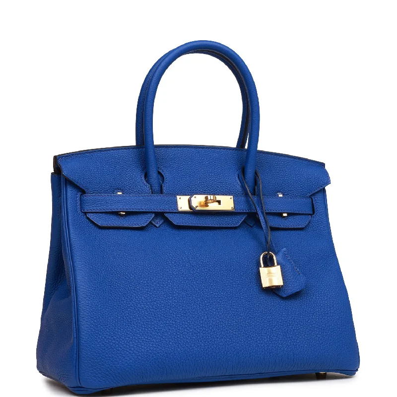 Hermes Birkin 30 Bleu Royal Togo Gold Hardware