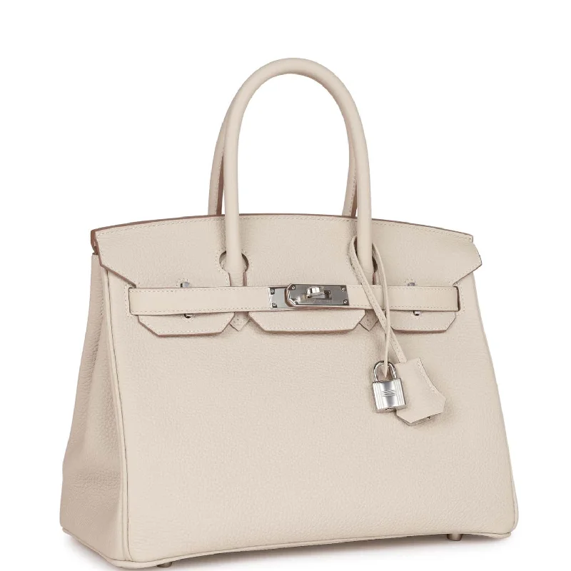 Hermes Birkin 30 Craie Togo Palladium Hardware