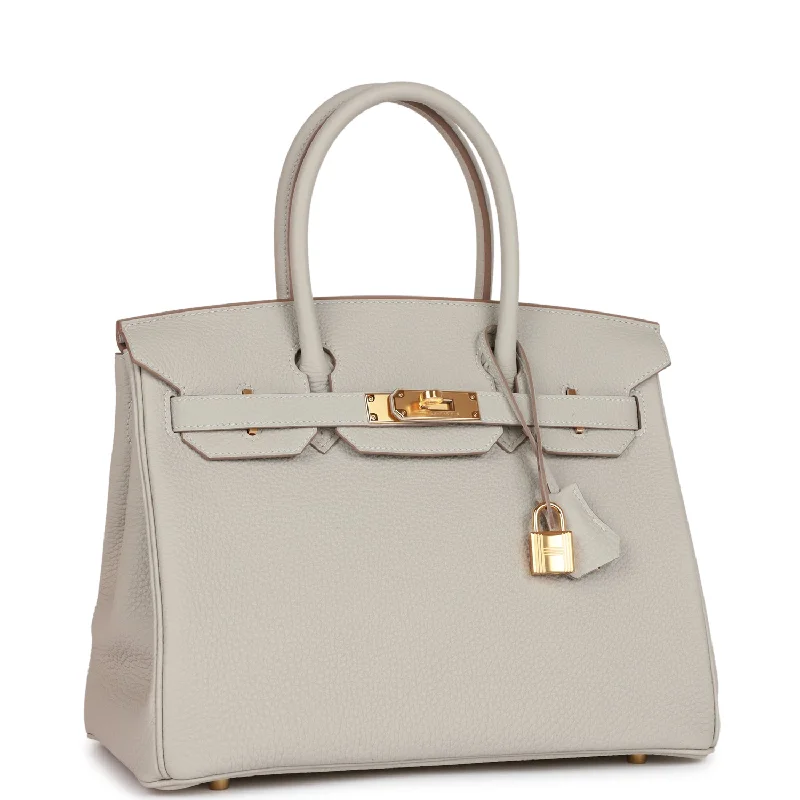 Hermes Birkin 30 Gris Perle Togo Gold Hardware