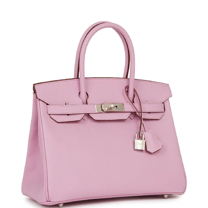 Hermes Birkin 30 Mauve Sylvestre Epsom Palladium Hardware