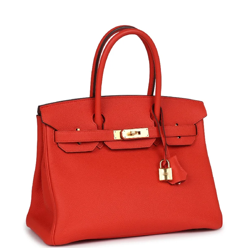 Hermes Birkin 30 Rouge Tomate Togo Gold Hardware