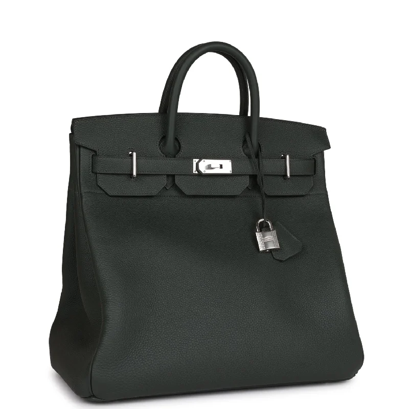 Hermes HAC Birkin 40 Vert Fonce Togo Palladium Hardware