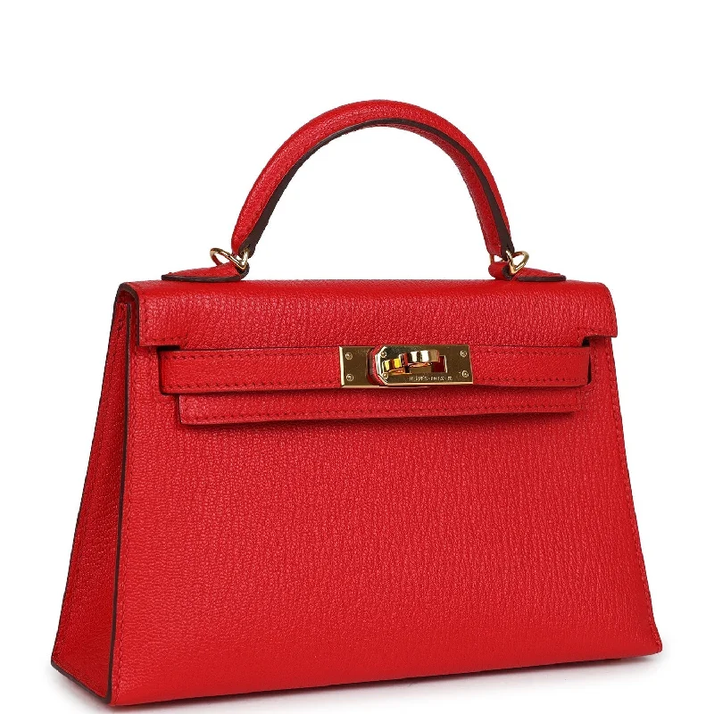 Hermes Kelly 20 Rouge de Coeur Chevre Mysore Gold Hardware